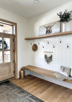 Entryway wall detail millwork