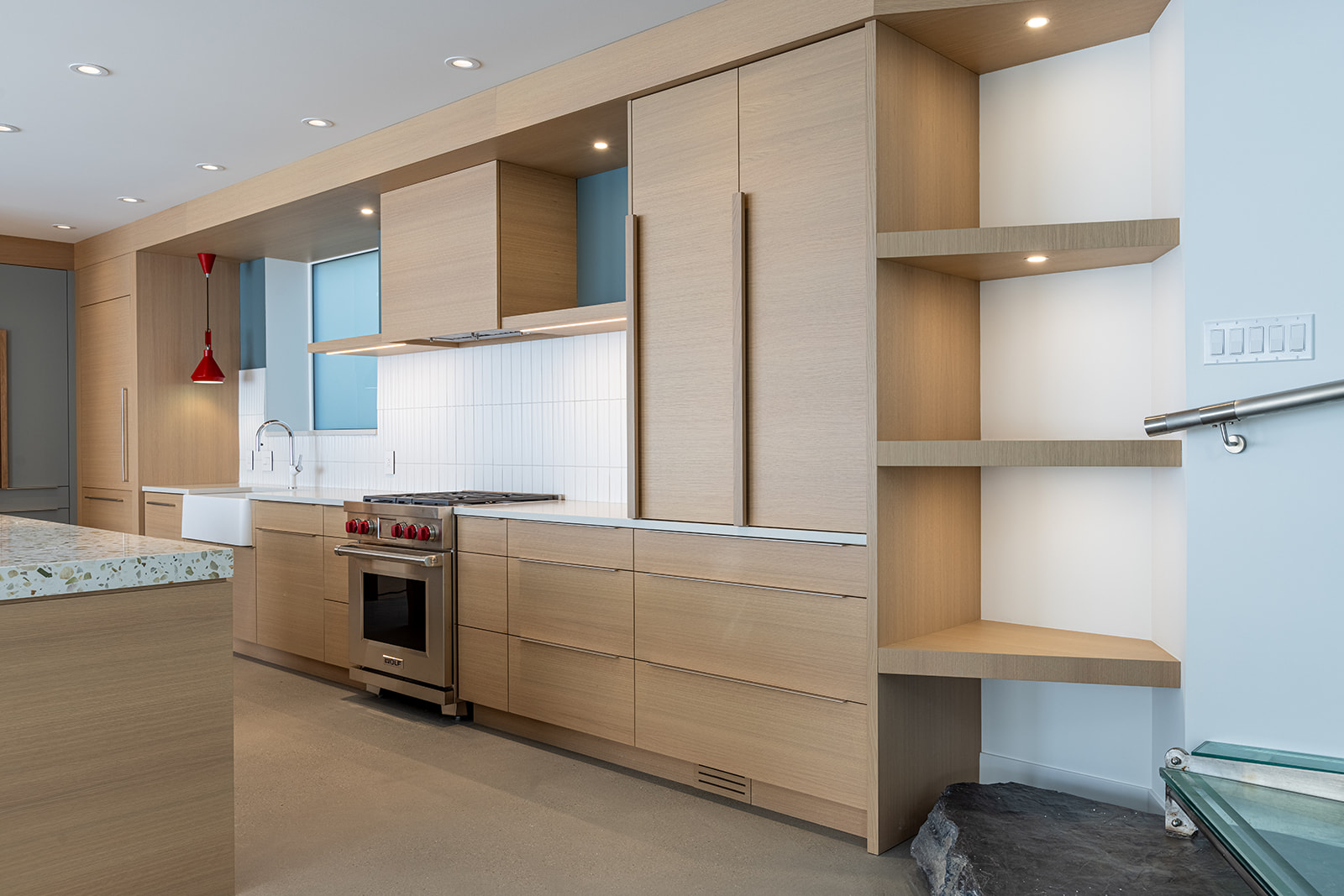 Custom kitchen cabinetry Canmore built-in shelving