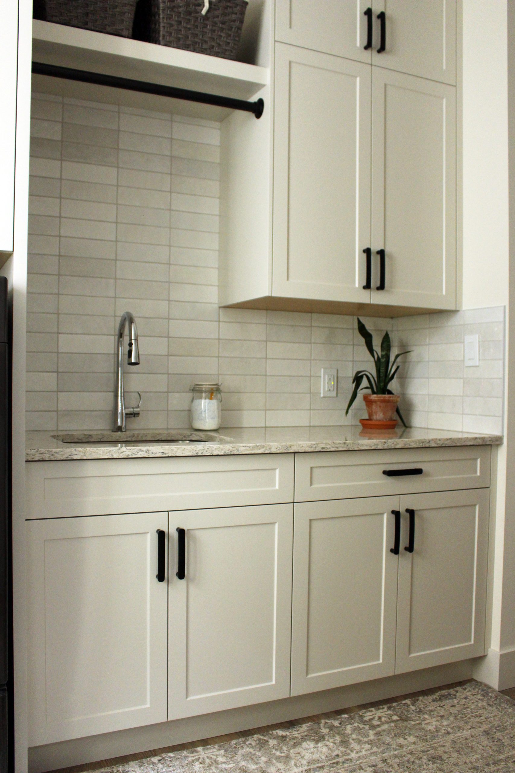 laundry room custom cabinetry and finishes
