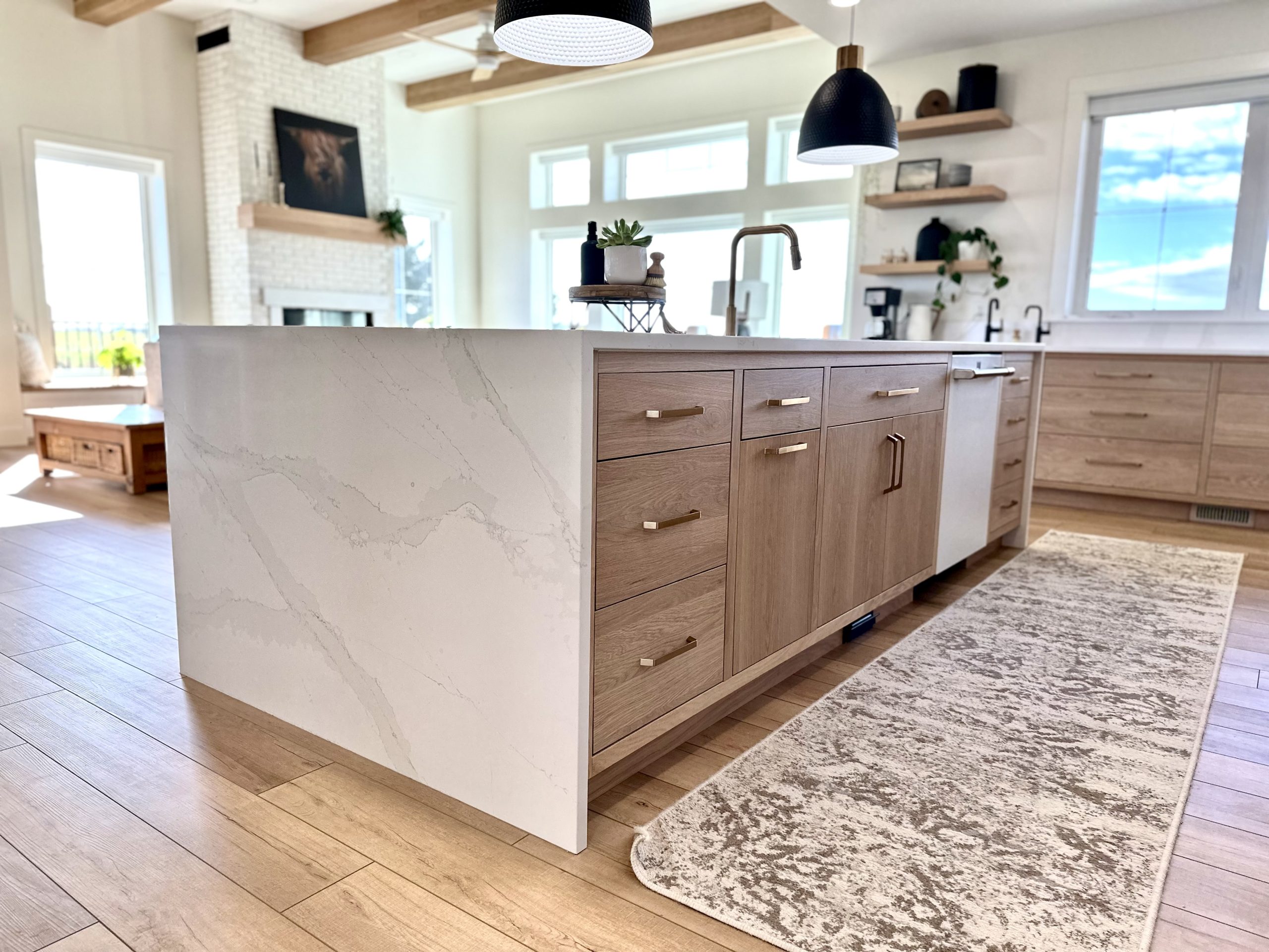 Custom kitchen island cabinets